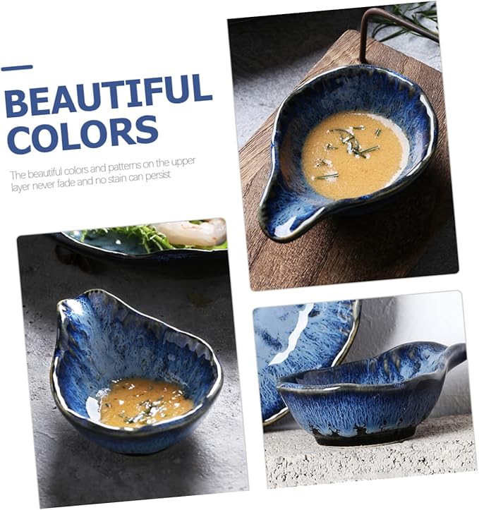 Condiment Bowl Sauce Dish for Condiments Porcelain Appetizer Plate Ceramic Sauce Bowl Easy to Carry