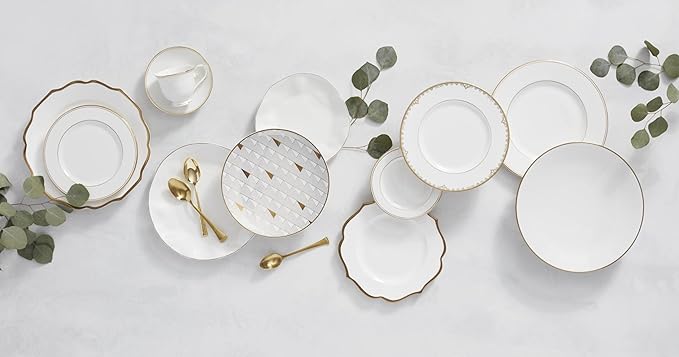 Lenox White Trianna Gold Salad Plate, 1.27 LB