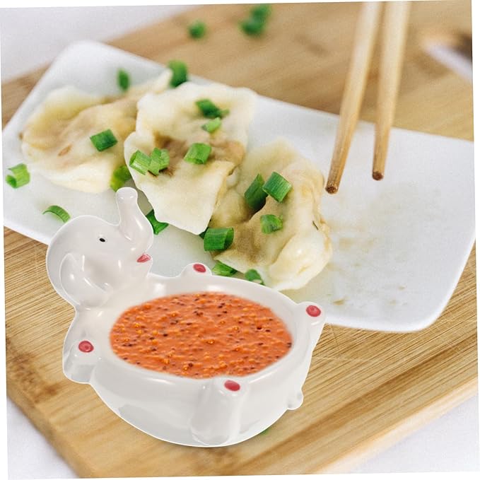 IMIKEYA Ceramic Plate Decorative Dipping Plate Ceramic Sauce Bowl Pickle Serving Dish