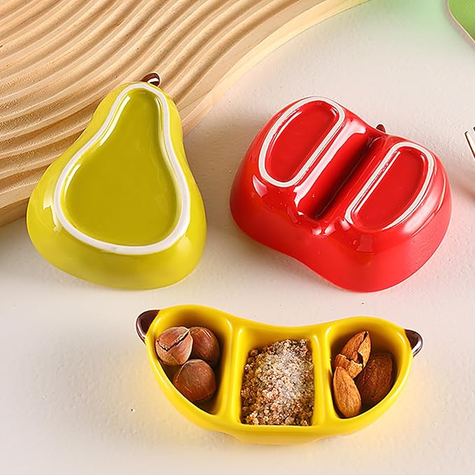 Practical Ceramic Fruit Shape Appetizer Plate Ceramic Texture Suitable for Home Kitchens and Party Use Party Dish