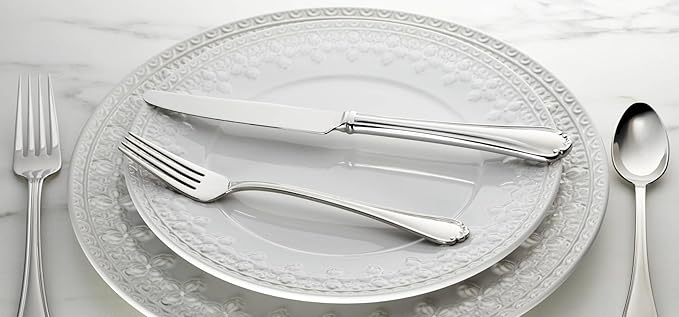 Lenox Chelse Muse 65-Piece Flatware Set, 9.60 LB, Metallic