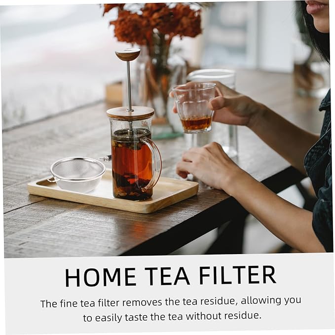 Stainless Steel Tea Filter for Loose Tea - Fine Mesh Strainer Basket for Home and Office Use Heat Resistant Residue Strainer for Smooth Brewing