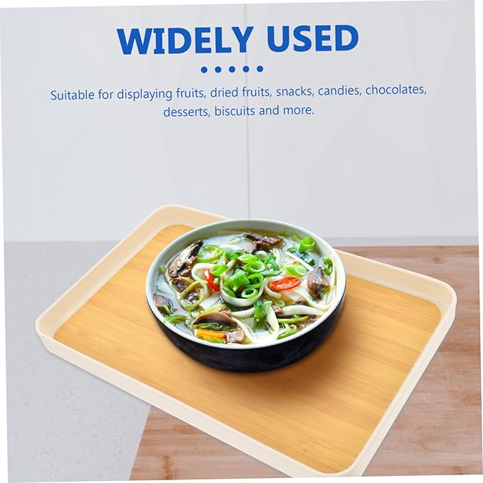 Multi Function Skid and Dessert Tray Wear Resistant Household Fruit Plate for Snacks Candies Chocolates and Tea Cups Medium Japanese Style Serving Tray for Parties and Family Use
