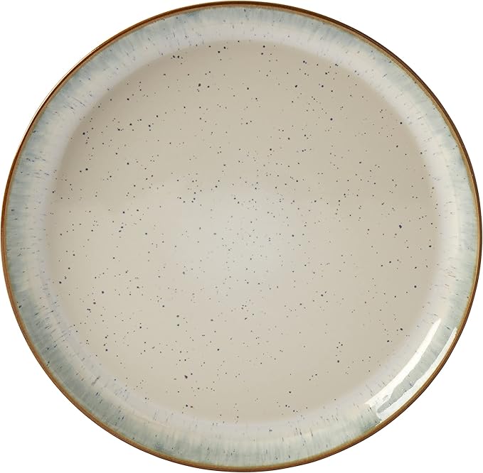 Tabletops Gallery Speckled Farmhouse Collection- Stoneware Dishes Service for 4 Dinner Salad Appetizer Dessert Plate Bowls, 12 Piece Hanover Dinnerware Set in Teal