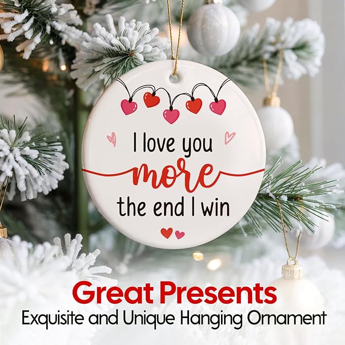 NewEleven Couple Gifts for Her, Him, Meaningful Gift for Girlfriend - Funny Gift for Boyfriend, Husband from Her, Wife - Christmas Ornament