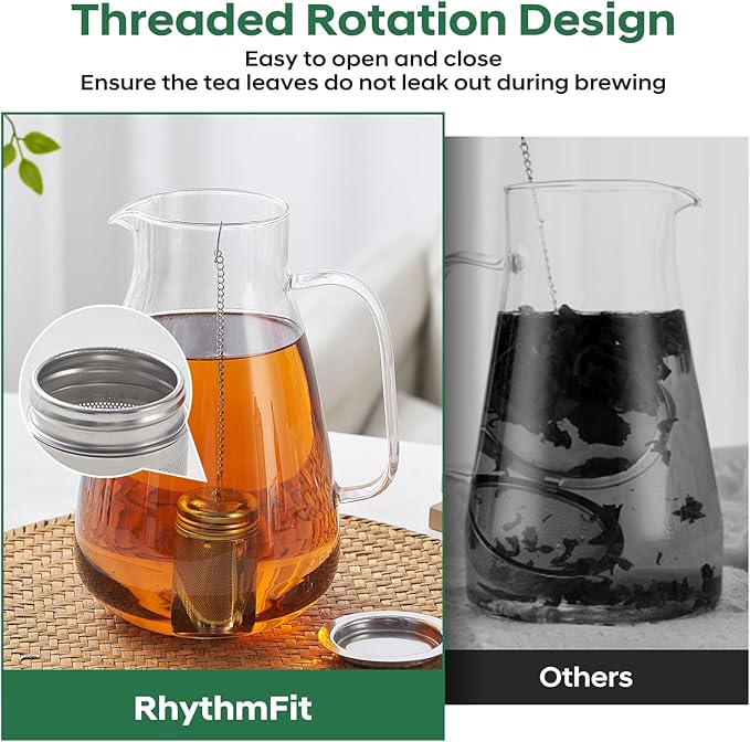 2 Pack Tea Infuser For Loose Leaf Tea, Extra Fine Mesh Tea Diffusers For Loose Tea, 316L Stainless Steel Tea Strainer, Reusable Tea Steeper For Coffee, Herbs, Fruit, Spices（3.4oz）