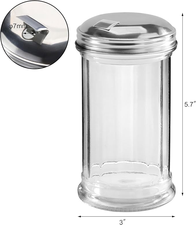 New Star Foodservice Top Sugar Pourer, 12-Ounce, Set of 12 (Side Flap Top)