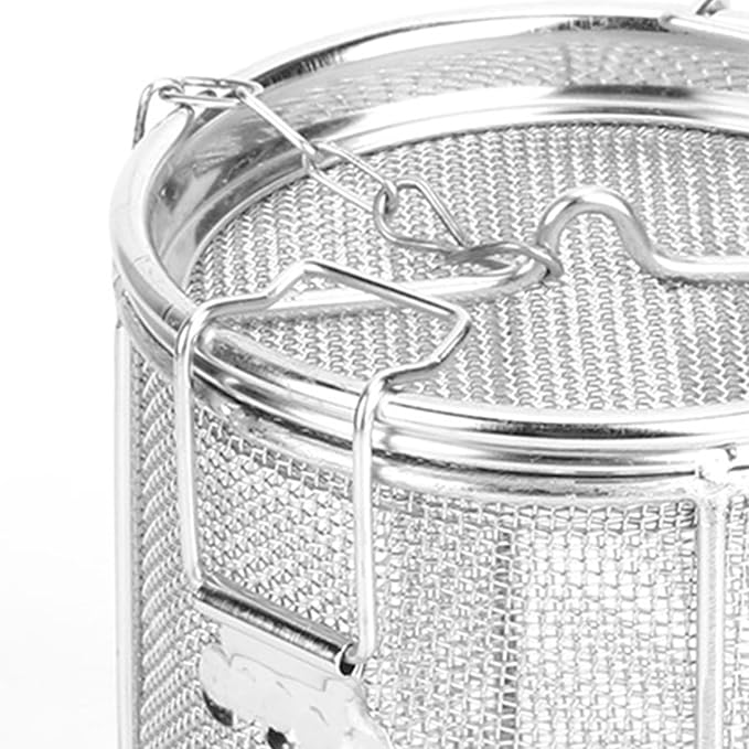 Mesh Tea Ball, Stainless Steel Tea Infuser Strainers Reusable Tea Filter Bags Diffusers with Chain Hook and Lid (10 * 10cm)