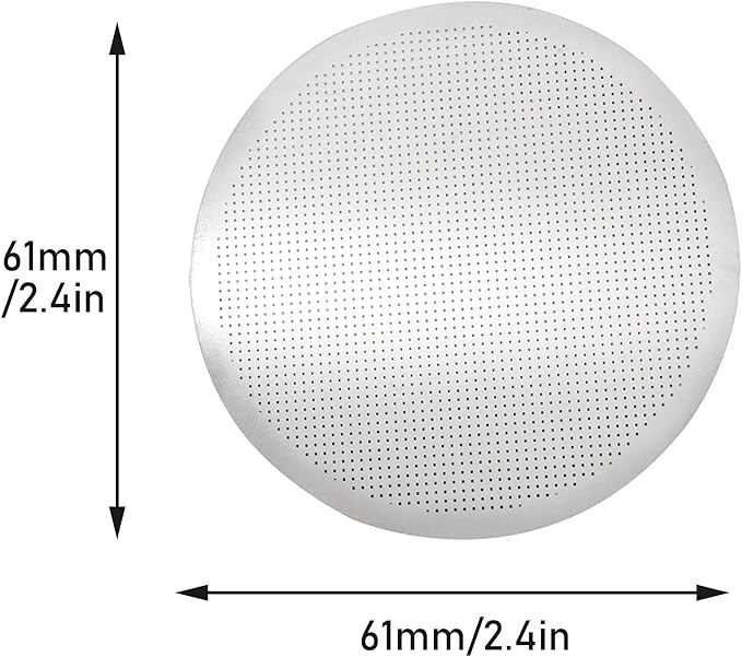 3 Pcs Disc Metal Coffee Filters Ultra-fine for Use with Coffee Makers Reusable Stainless Steel Metal Filters Quality Coated in Coffee Maker
