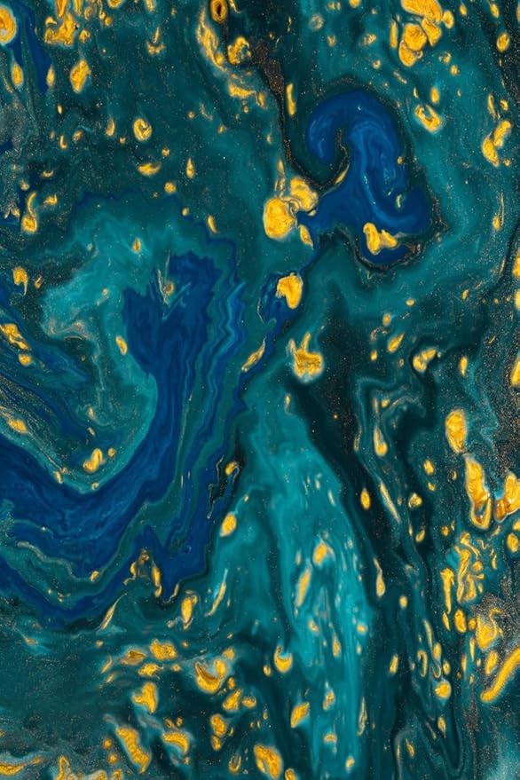 Abstract Luxury Marble Collection Rug 7x12 Blue Golden Swirl Design Area Rugs for Bedroom Living Room Dining Room Non-Slip Stain Resistant Carpet Washable Low Pile Throw Mat
