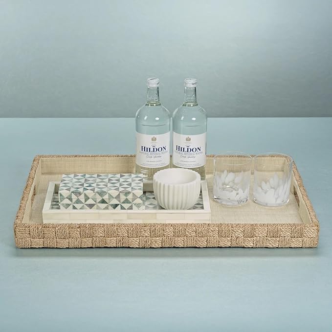 Zodax Abaca Rope Serving Tray | Extra Large 24" x 16"
