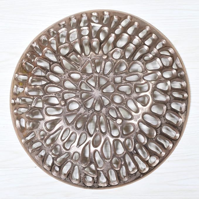 BBH Home's Handmade Bronze Novelty Shaped Aluminium Tray 5.51 x 5.51 x 1.37 AMBBVK063AB2020