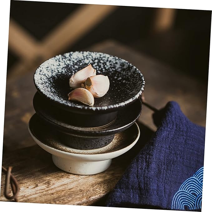 3pcs Ceramic Sauce Dish Japanese Style Appetizer Plates for Dipping Condiment Storage and Seasoning for Home and Restaurant Use Easy to Clean and Maintain