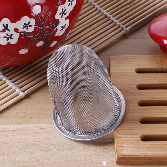 Silver Stainless Steel Tea Infuser Mesh Strainer, Teapot Replacement Mesh Strainer Insert, Reusable Loose Leaf Tea Herb Strainer Tea Filters, Replacement Tea Infuser, Tea Strainers and Filters(7cm)