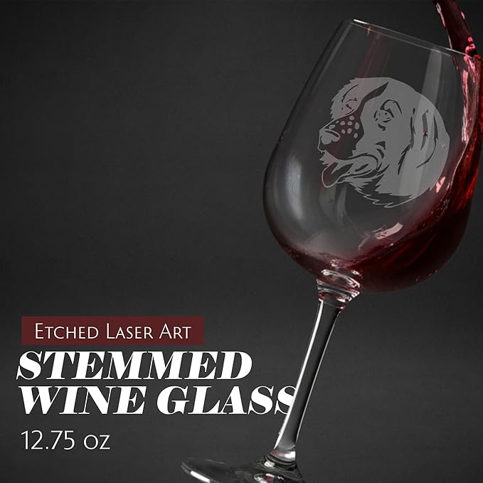 Karakachan (Bulgarian Shepherd) Dog Personalized Custom Themed Etched 12.75oz Wine Glass