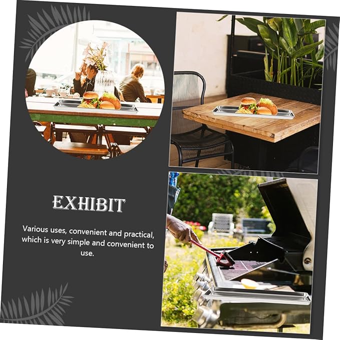 Alipis Rice Noodle Plate Cool Tray Steel Plate for Party Trays Serving Platters