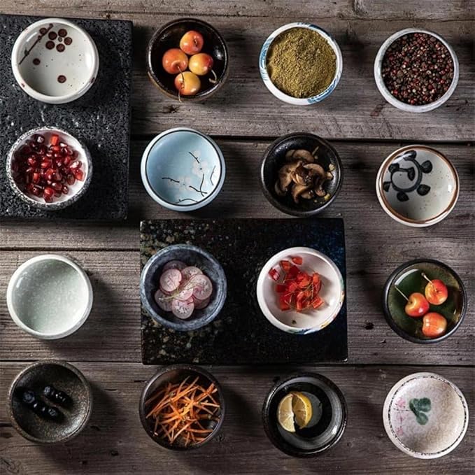 Appetizer Plates Dip Bowls Ceramic Saucers Sushi Plate Soy Sauce Dish Appetizer Dipping Bowls for Condiments for Condiment(White)