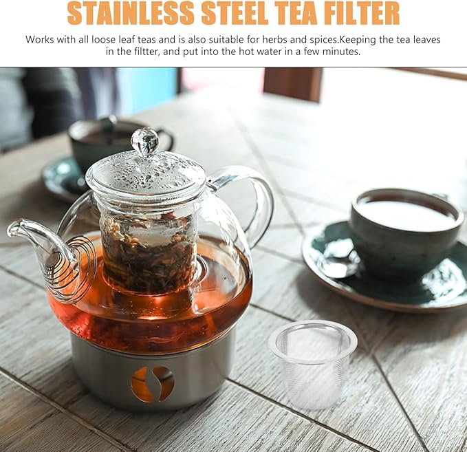 Luxshiny Stainless Steel Tea Filter Strainer 5.8 Inch Mesh Infuser for Loose Leaf Tea Brewing at Home and Office