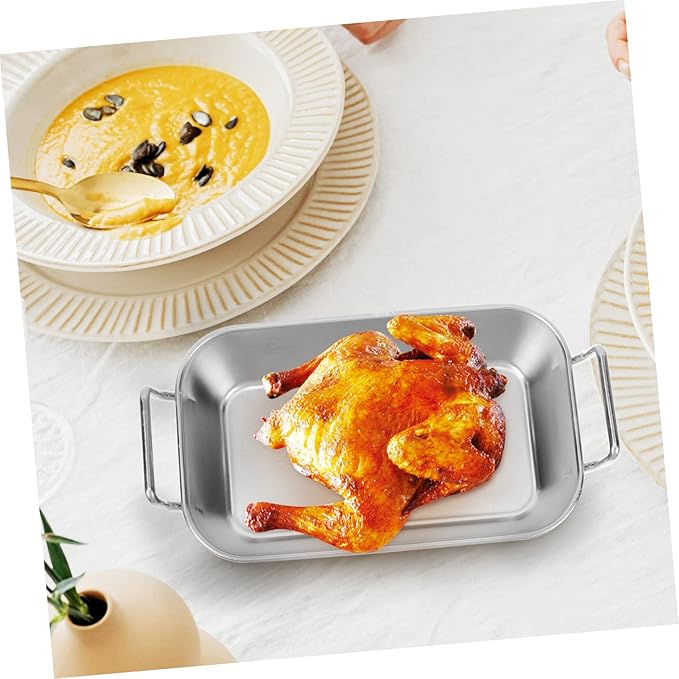 Cabilock Stainless Basket Serving Tray French Fries Holder Snack Plate BBQ Tray Family Party Accessory