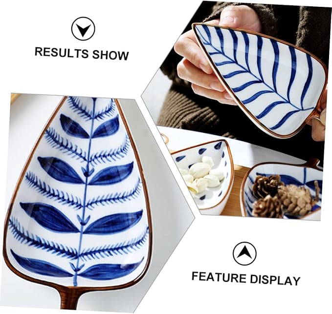 PRETYZOOM Mini Snack Dish Unique Japanese Style Appetizer Plates for Dipping Sauces Seasoning and Condiments Versatile Tableware for Home Restaurant and Entertaining