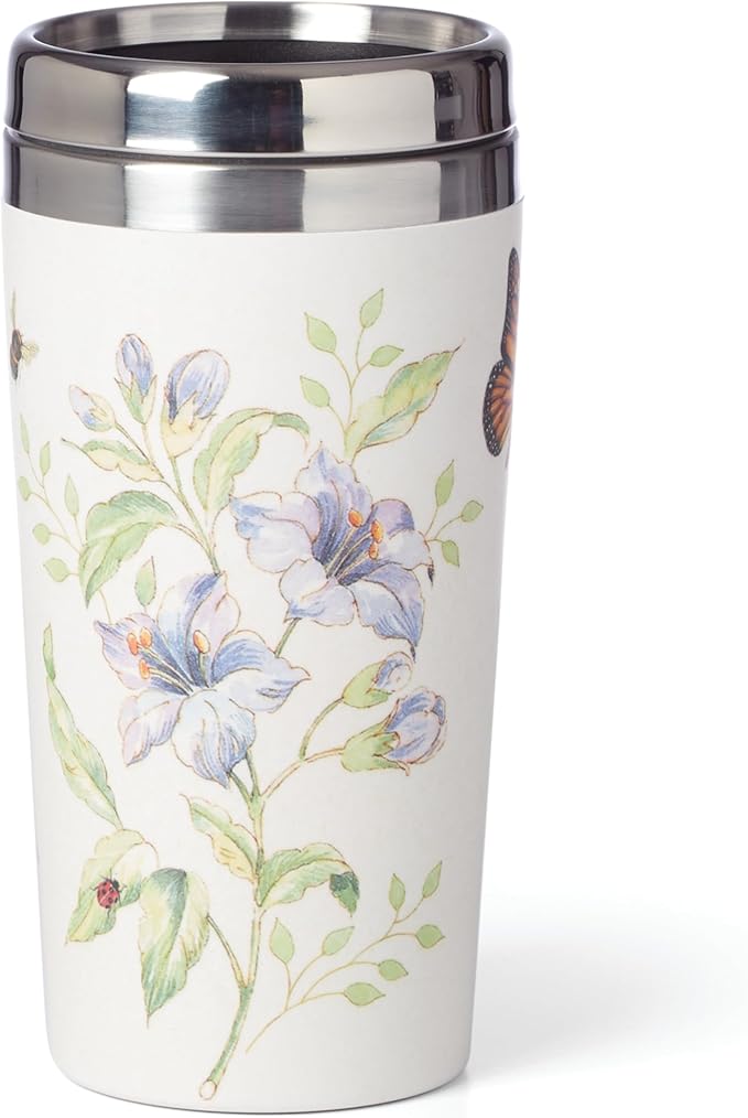 Lenox Butterfly Meadow Bamboo Travel Mug, 1.25