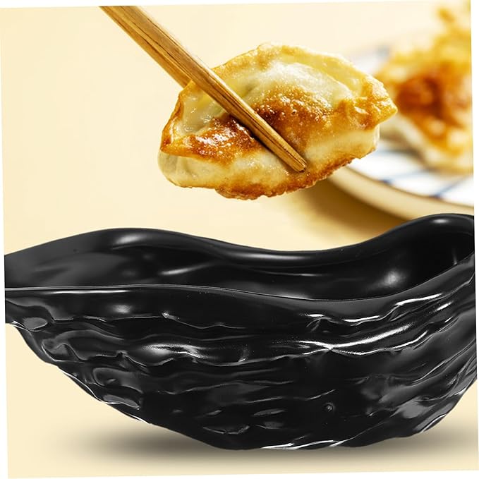Cabilock Ceramic Oyster Shell Plate for Serving Sushi Desserts Appetizers Multifunctional Food Plate for Home Restaurant Use
