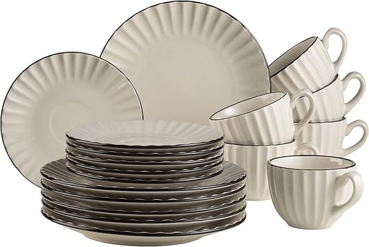 Mäser Osita Stoneware Coffee Set, Cream