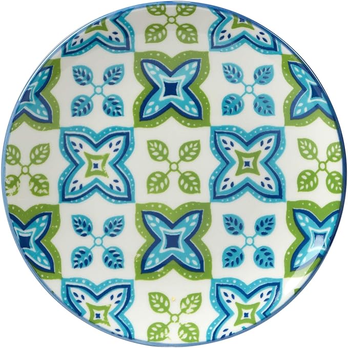 Certified International Damask Floral 6" Canape/Luncheon Plates, Assorted Designs, MULTI COLOR, Large, Set of 6