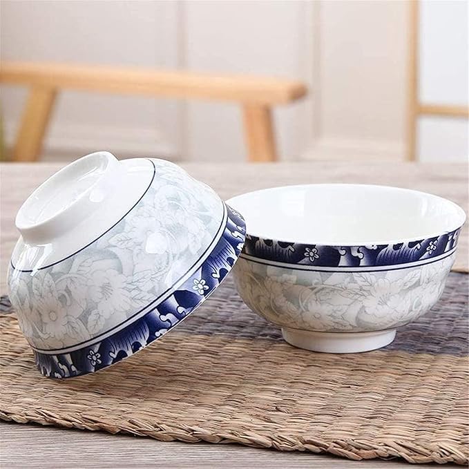 Dinnerware Set, 12Piecejapanese Style Ceramic Dinnerware Set,Blue and White Creative Ceramic Dinnerware-Including Plates/Bowl Sets