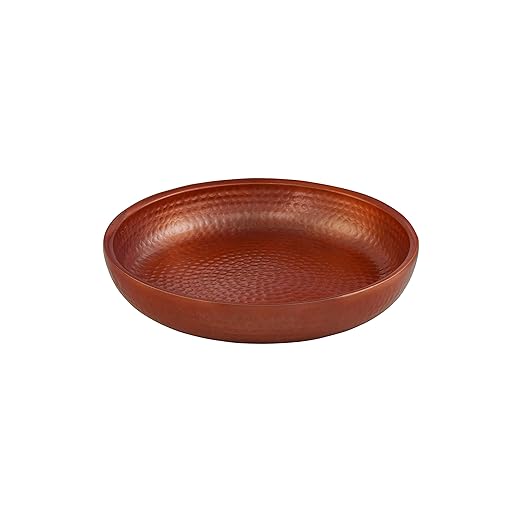 American Metalcraft ADSEAC12 Hammered Aluminum Seafood Tray, Double Wall, Copper, 80-Ounce