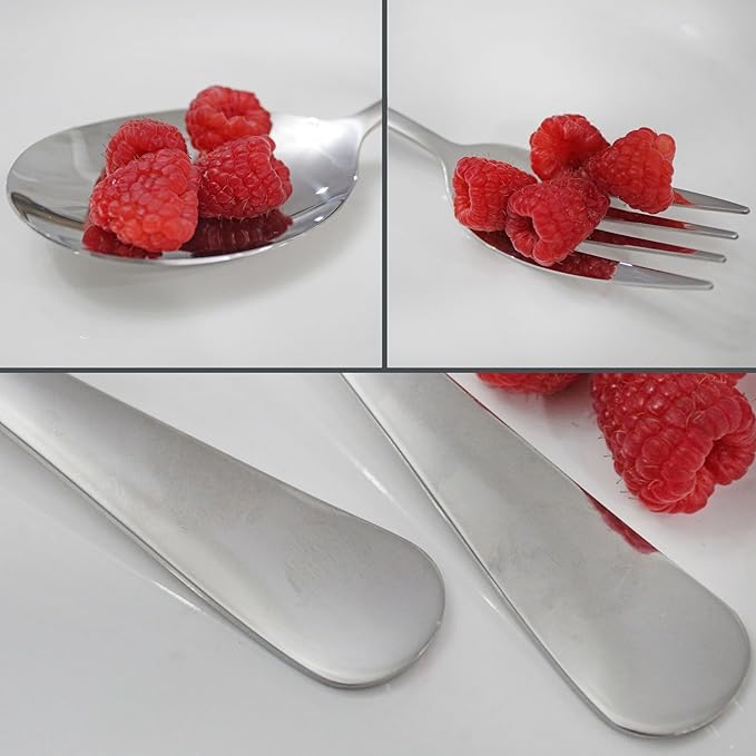Cornucopia Brands Serving Spoons & Large Serving Forks Set (4 pack, 2 of each); Buffet & Banquet Style Elegant Classic Serving Utensils