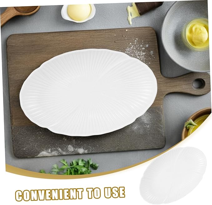 Angoily Porcelain Plate Ceramic Soup Dish for Elegant Table Settings Decorative Element for Food Photography Special Occasions Versatile Serving Tray for Pastries Sandwiches