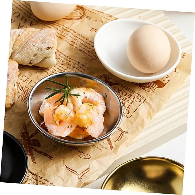 Cabilock Egg Shaped Sauce Dishes Pack Seasoning Plate Vinegar Dish Appetizer Plate Health-conscious