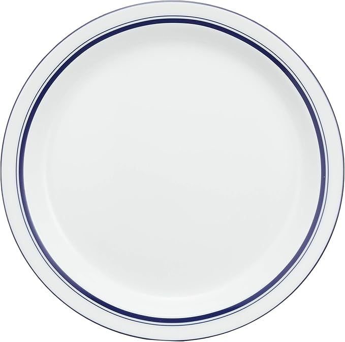 DANSR DANSK Bistro Salad Plate, 8.9 inches (22.5 cm), Microwave, Oven & Dishwasher Safe TH07302CL Dishes Blue Line DANSK Dansk Danish Tradition Elegant Simple Ceramic Bistro Salad Plate Diameter 8.9