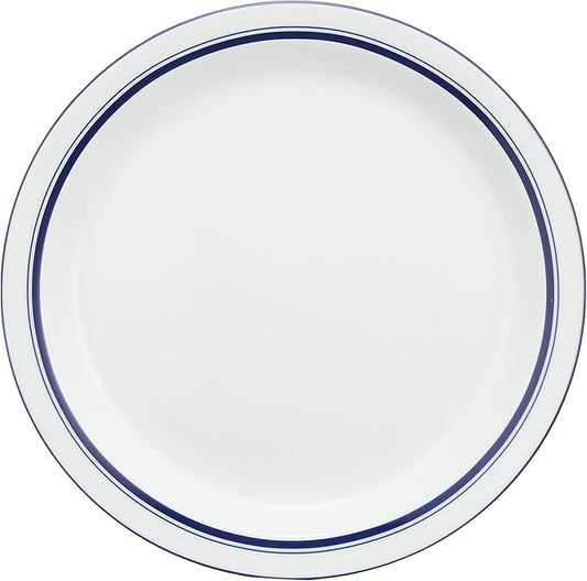 DANSR DANSK Bistro Salad Plate, 8.9 inches (22.5 cm), Microwave, Oven & Dishwasher Safe TH07302CL Dishes Blue Line DANSK Dansk Danish Tradition Elegant Simple Ceramic Bistro Salad Plate Diameter 8.9