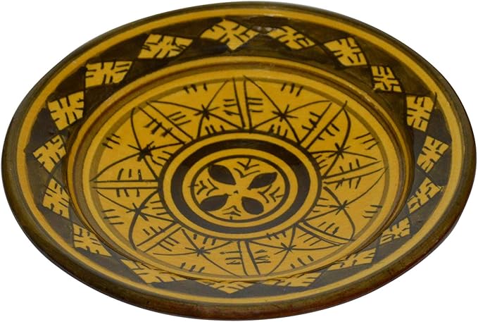 Moroccan Ceramic Plates Handmade Appetizer Tapas Serving Set of Four