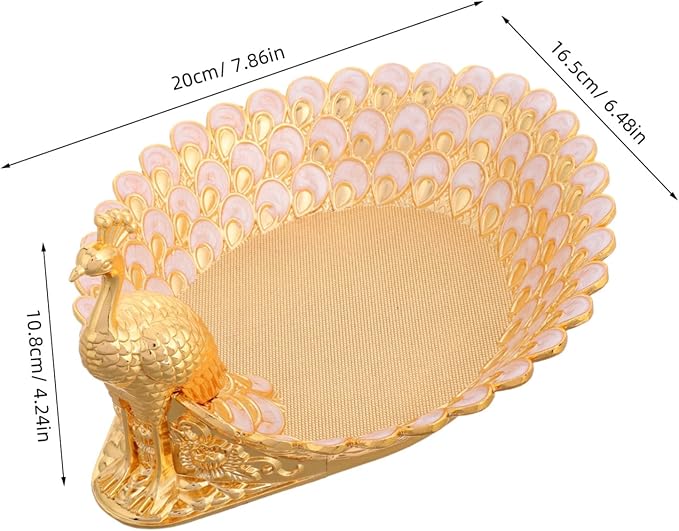 GLEAVI Elegant Gold Fruit Plate European Style Serving Tray Snack Dessert Display