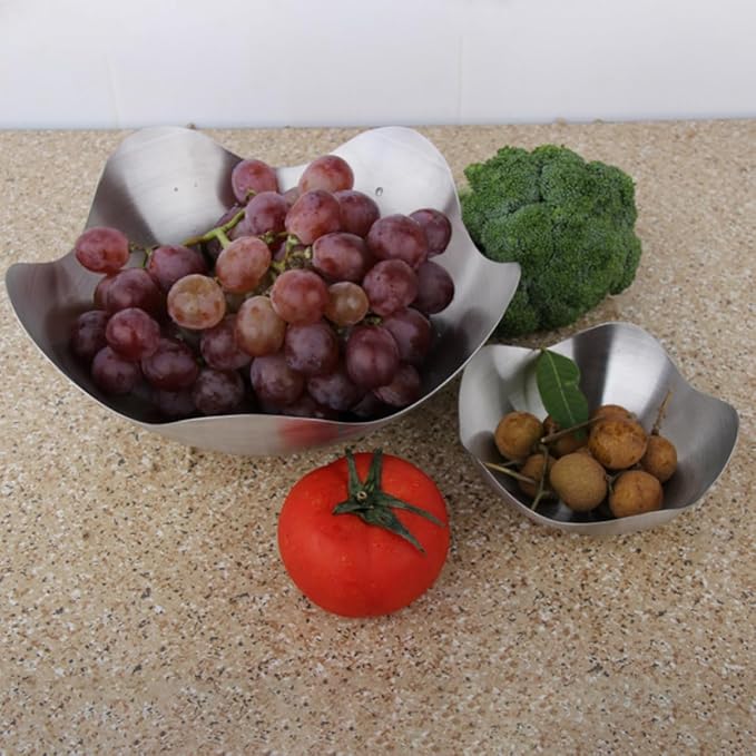 Cabilock 1pc Stainless Steel Steamer Silver Serving Dish Decorative Decoration Fruit Serving Plate Serving Tray Dish Metal Serving Platter Serving Platter Tray Silver Plate Serving Platters