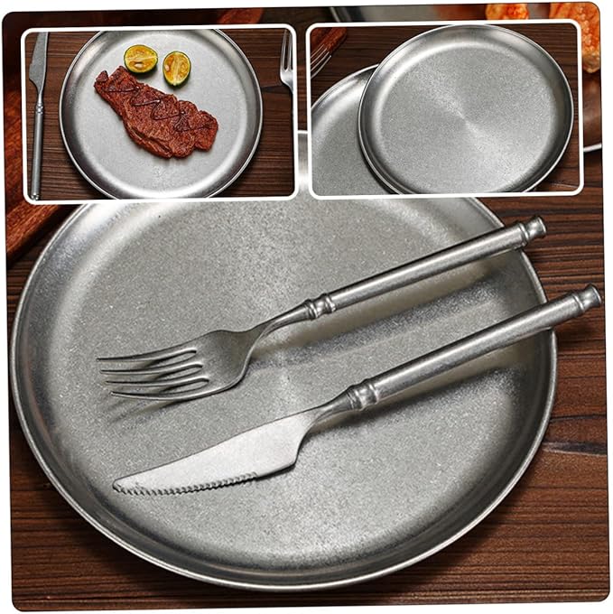 Mobestech Roast Meat Plate Bbq Serving Tray Stainless Steel Lightweight Compact Easy to Store
