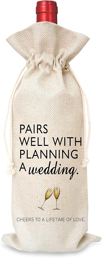 Wine Bag Wedding Gift for Mr and Mrs - Engagement Gift J14