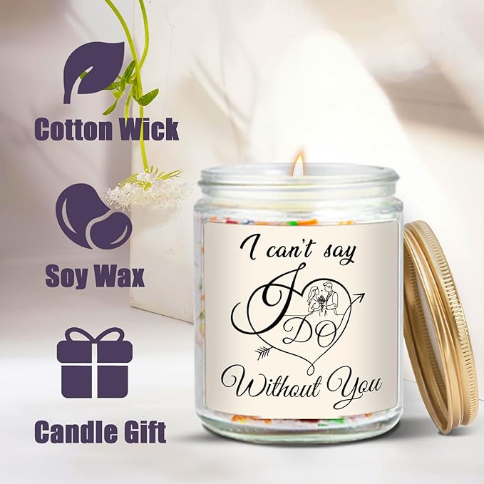 Bridesmaid Proposal Candle, Maid of Honor Proposal Gifts Candles, Matron of Honor Gifts for Bridesmaids, Wedding Day Bridal Party Engagement Gift, I Can't Say I Do Without You