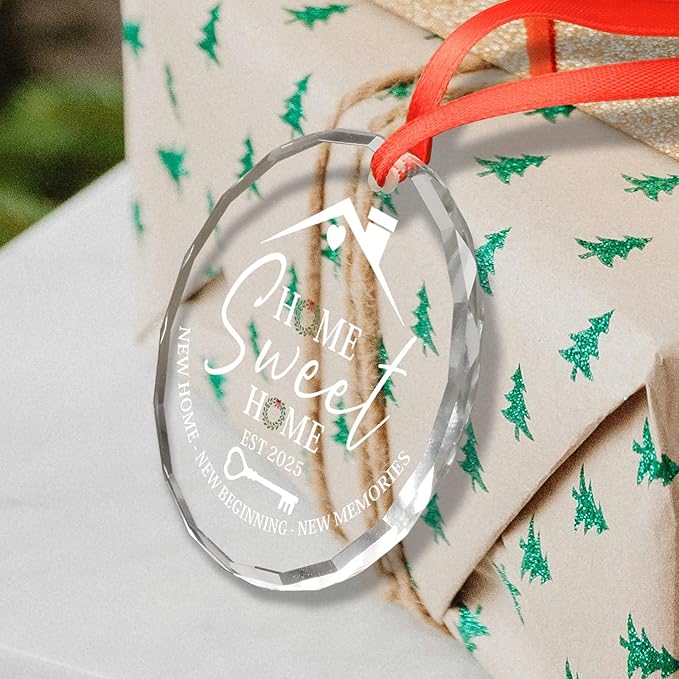 New Home Christmas Ornament 2025, House Warming Gifts 2025 Housewarming Gifts New Home Ornament for Newlywed Married Couples or Friends EST 2025