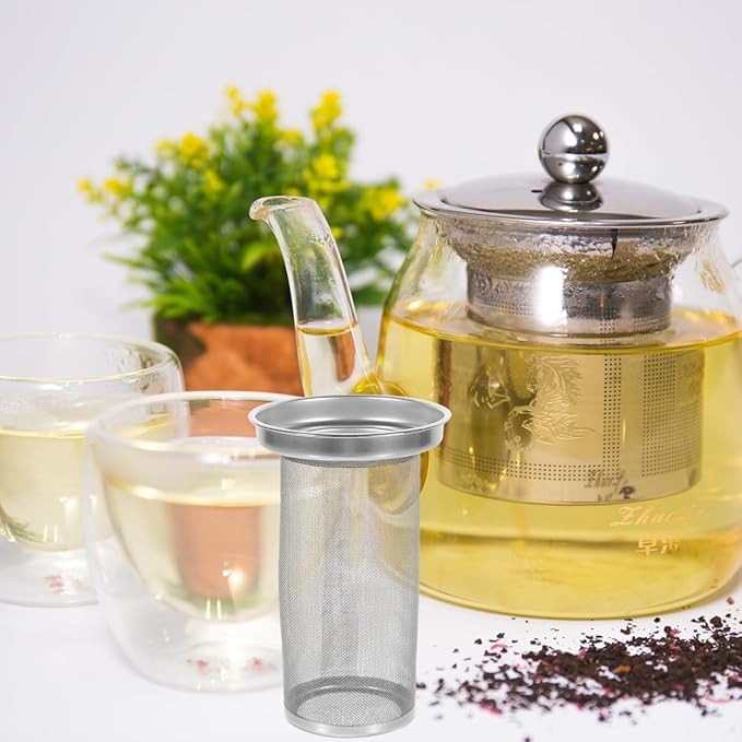 Luxshiny Stainless Steel Tea Strainer for Loose Leaf Tea Infuser Filter Pot Strainers Mesh Basket for Home Kitchen Brewing