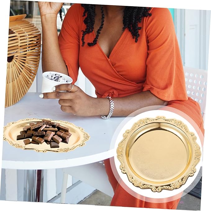 LIFKOME Decorative Jewelry Plate Cupcake Tray Serving Dish Ring Dish Jewelry Holder Fruit
