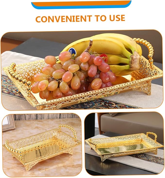 Zinc Alloy Serving Tray Large Fruit Bowl Lid Ideal for Bulk Serving Snacks Dried Fruit