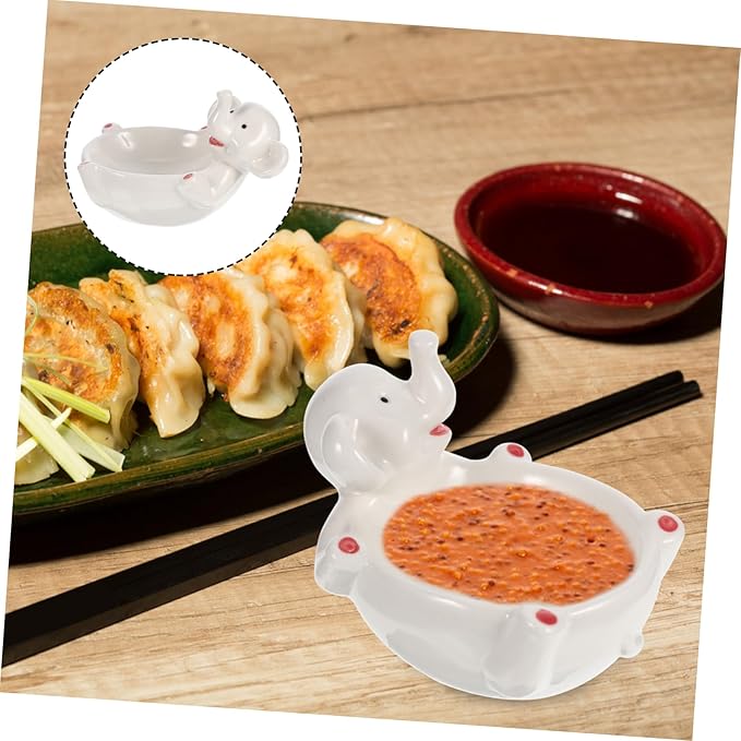 Ceramic Plate Decorative Seasoning Bowl Pickle Serving Plate Multi-function Spice Tray Kitchenware