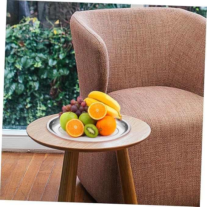 Stainless Steel Oval Serving Plate Food Tray for Steaming Fish Entrees Elegant Design for Home Restaurant and Parties for Fruits Desserts