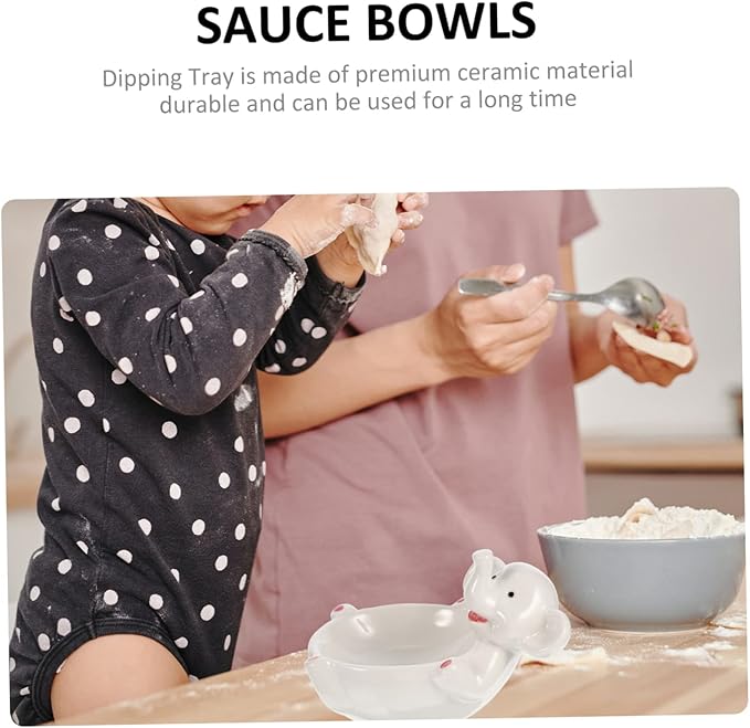 Ceramic Sauce Bowl Multi-function Seasoning Plate Condiment Tray for Pickle Serving and Decorative Tableware Appetizer Dish for Home and Restaurant Use