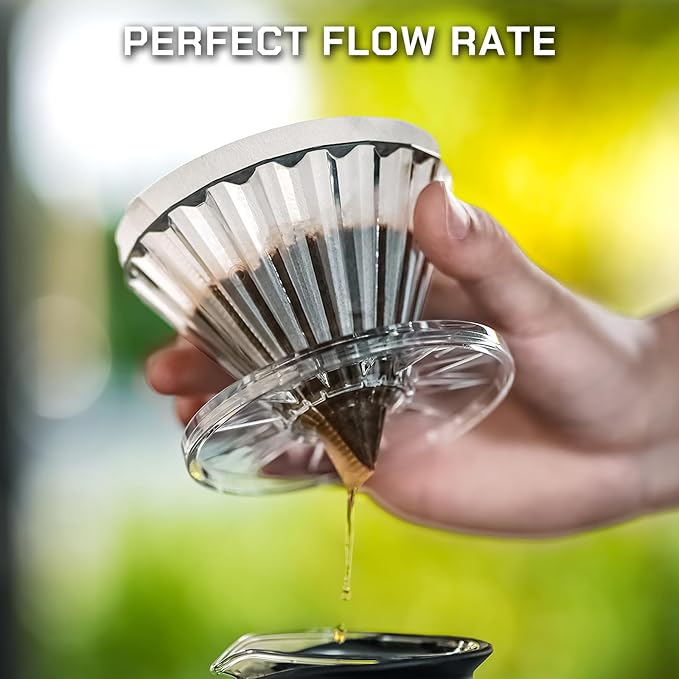 MAVO Pour Over Coffee Dripper, Detachable Hand Drip Brewer, Pour Over Coffee Maker, Compatible with V01 Paper Filters & Wave Filter 155