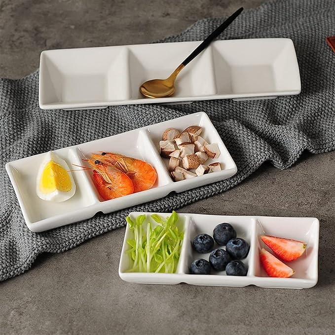 Dipping Dish Dip Bowls Snack Bowl Seasoning Plate Ceramic Sauce Pan Snack Gravy Boat Dessert Bowl Home Sauce Set Kitchen Restaurant Appetizer Plate Seasoning Dish (Color : 8inches)